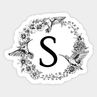 Monogram Frame Letter S Sticker